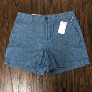 Chambray Denim Blue Chino Shorts